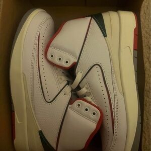 Nike Air Jordan 2 Retro White Red Green Sneakers